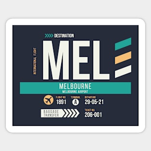Melbourne (MEL) Airport Code Baggage Tag Sticker